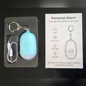 *3/$20 Blue Personal Alarm Keychain with LED Light NWT
